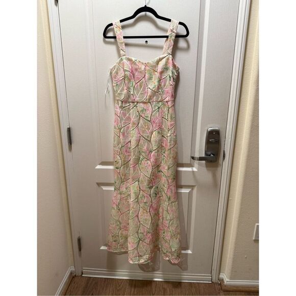ELLIATT Indria Lace Maxi Dress Floral Wedding Guest Cocktail Party size S  NWT - Picture 7 of 9